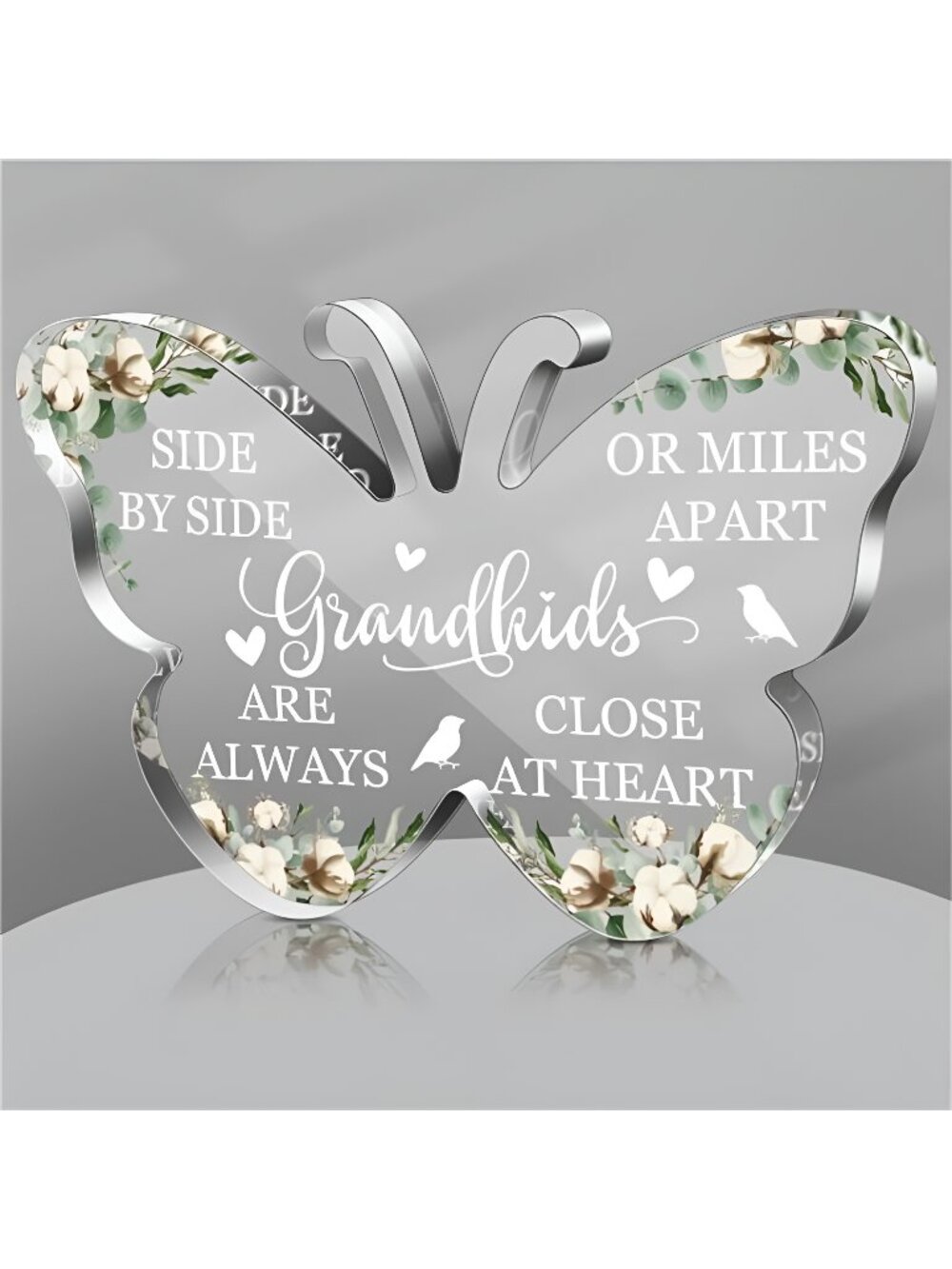Jetec Grandma Gift Grandma Birthday Gift Acrylic Heart Shape Butterfly Shape
